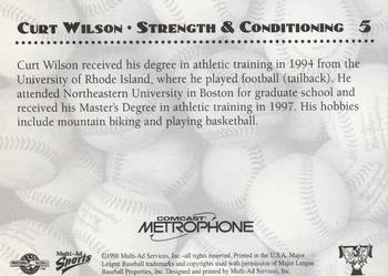 1998 Multi-Ad Trenton Thunder #5 Curt Wilson Back
