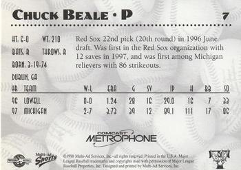 1998 Multi-Ad Trenton Thunder #7 Chuck Beale Back