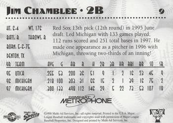 1998 Multi-Ad Trenton Thunder #9 Jim Chamblee Back