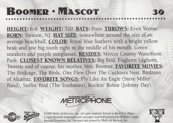 1998 Multi-Ad Trenton Thunder #30 Boomer Back