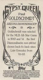 2015 Topps Gypsy Queen - Mini #16 Paul Goldschmidt Back