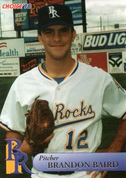 1998 Choice Wilmington Blue Rocks #NNO Brandon Baird Front