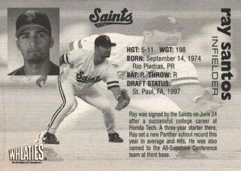 1997 St. Paul Saints #25 Ray Santos Back