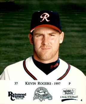 1997 Richmond Camera Richmond Braves #4 Kevin Rogers Front