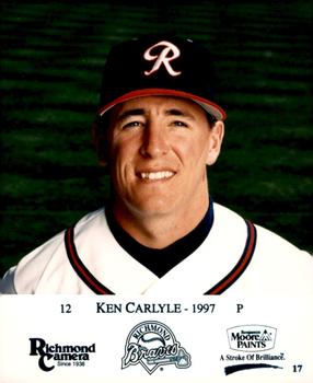 1997 Richmond Camera Richmond Braves #17 Ken Carlyle Front