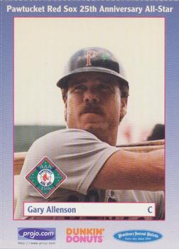 1997 Dunkin' Donuts Pawtucket Red Sox 25th Anniversary All-Stars #NNO Gary Allenson Front