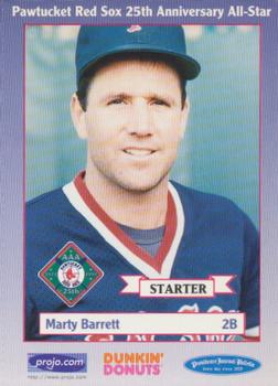 1997 Dunkin' Donuts Pawtucket Red Sox 25th Anniversary All-Stars #NNO Marty Barrett Front