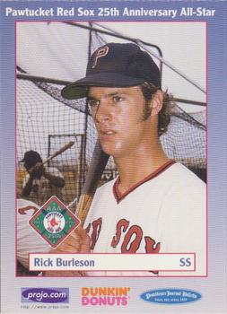 1997 Dunkin' Donuts Pawtucket Red Sox 25th Anniversary All-Stars #NNO Rick Burleson Front