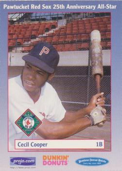1997 Dunkin' Donuts Pawtucket Red Sox 25th Anniversary All-Stars #NNO Cecil Cooper Front