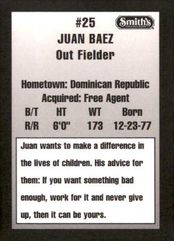 1997 Ogden Raptors #NNO Juan Baez Back
