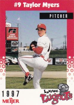1997 Lansing Lugnuts #NNO Taylor Myers Front