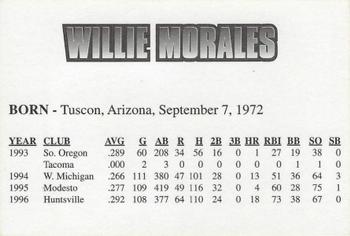 1997 Huntsville Stars #NNO Willie Morales Back