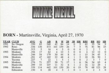 1997 Huntsville Stars #NNO Mike Neill Back