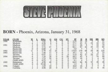 1997 Huntsville Stars #NNO Steve Phoenix Back
