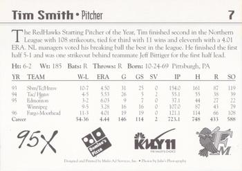 1997 Multi-Ad Fargo-Moorhead RedHawks #7 Tim Smith Back