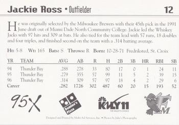 1997 Multi-Ad Fargo-Moorhead RedHawks #12 Jackie Ross Back
