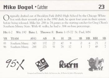 1997 Multi-Ad Fargo-Moorhead RedHawks #23 Mike Vogel Back