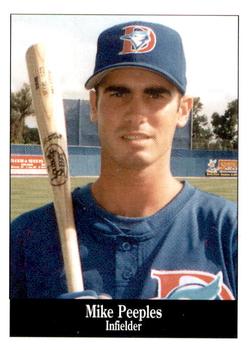 1997 St. Petersburg Times Dunedin Blue Jays Family Night #NNO Mike Peeples Front