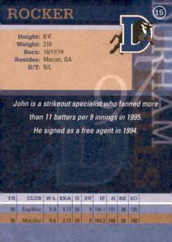 1997 Durham Bulls #15 John Rocker Back