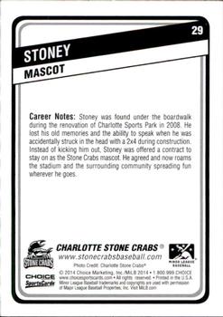 2014 Choice Charlotte Stone Crabs #29 Stoney Back