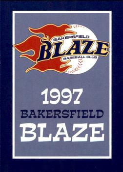 1997 Bakersfield Blaze (SGA) #30 Title Card Front