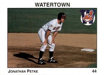1996 Watertown Indians #NNO Jonathan Petke Front
