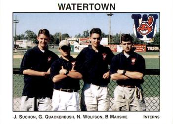 1996 Watertown Indians #NNO Josh Suchon / Garrett Quackenbush / Nate Wolfson / Ben Mashie Front