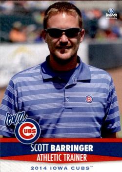 2014 Brandt Iowa Cubs #4 Scott Barringer Front