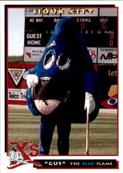 1996 Sioux City Explorers #1 Gus the Blue Flame Front