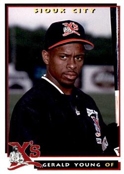 1996 Sioux City Explorers #11 Gerald Young Front