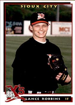 1996 Sioux City Explorers #13 Lance Robbins Front