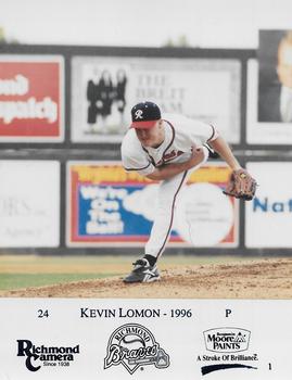 1996 Richmond Camera Richmond Braves #1 Kevin Lomon Front