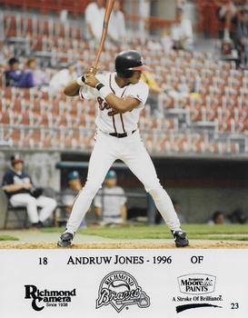 1996 Richmond Camera Richmond Braves #23 Andruw Jones Front