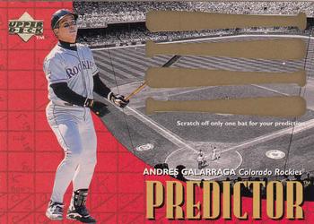 1997 Upper Deck - Predictors #P15 Andres Galarraga Front