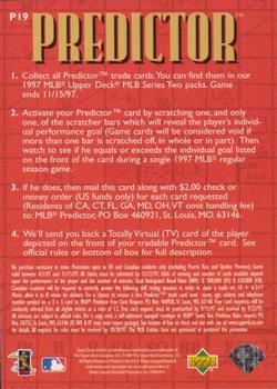 1997 Upper Deck - Predictors #P19 Derek Jeter Back