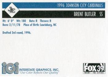 1996 Johnson City Cardinals #NNO Brent Butler Back