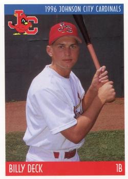 1996 Johnson City Cardinals #NNO Billy Deck Front