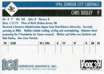 1996 Johnson City Cardinals #NNO Chris Dooley Back