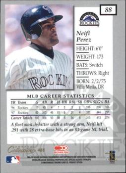 1998 Donruss Collections Elite #488 Neifi Perez Back