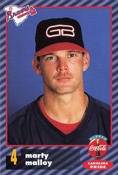 1996 Greenville Braves #NNO Marty Malloy Front
