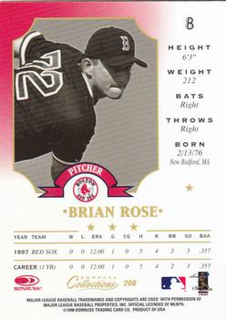 1998 Donruss Collections Leaf #208 Brian Rose Back