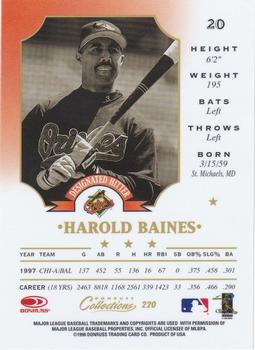 1998 Donruss Collections Leaf #220 Harold Baines Back