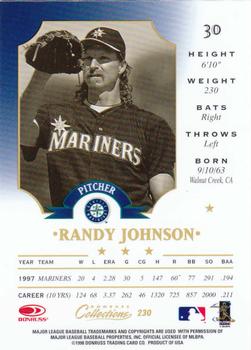 1998 Donruss Collections Leaf #230 Randy Johnson Back