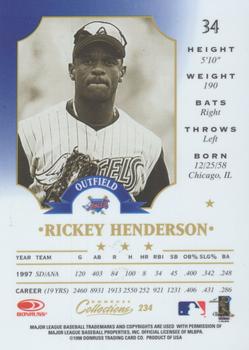 1998 Donruss Collections Leaf #234 Rickey Henderson Back