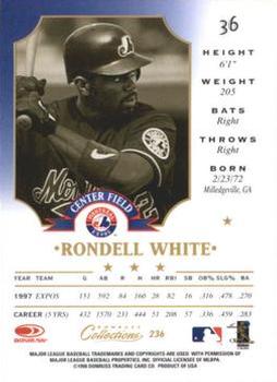 1998 Donruss Collections Leaf #236 Rondell White Back