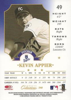 1998 Donruss Collections Leaf #248 Kevin Appier Back