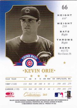 1998 Donruss Collections Leaf #265 Kevin Orie Back