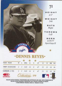 1998 Donruss Collections Leaf #270 Dennis Reyes Back