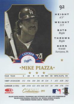 1998 Donruss Collections Leaf #291 Mike Piazza Back