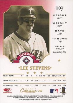 1998 Donruss Collections Leaf #302 Lee Stevens Back